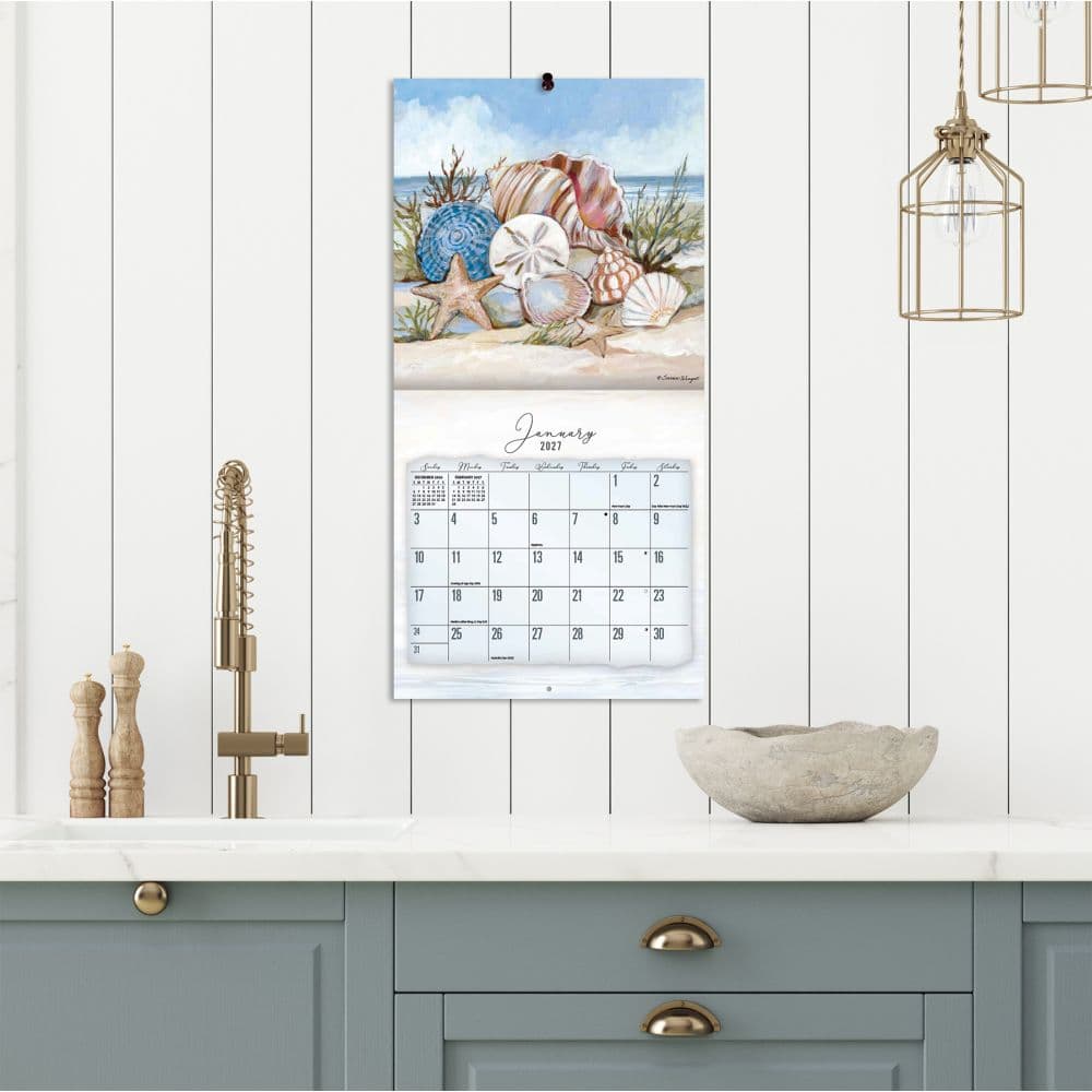 Coastal Shores 2027 Mini Wall Calendar by Susan Winget Fourth Alternate 
Image