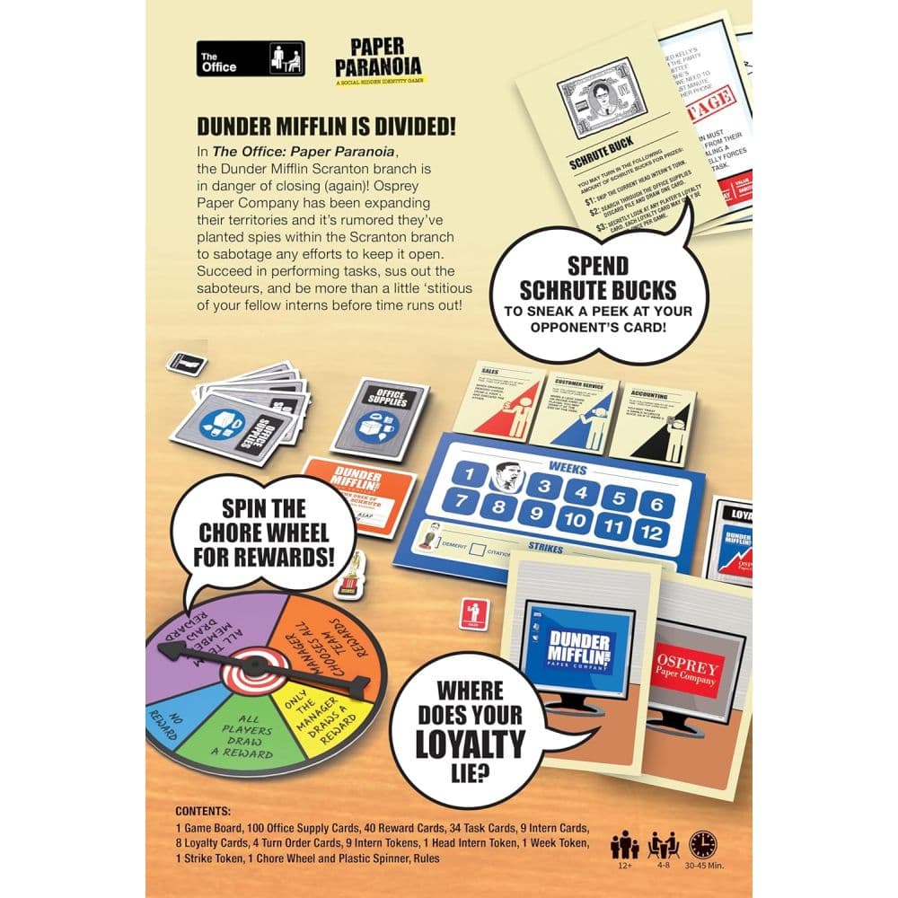 The Office Paper Paranoia Board Game First Alternate Image