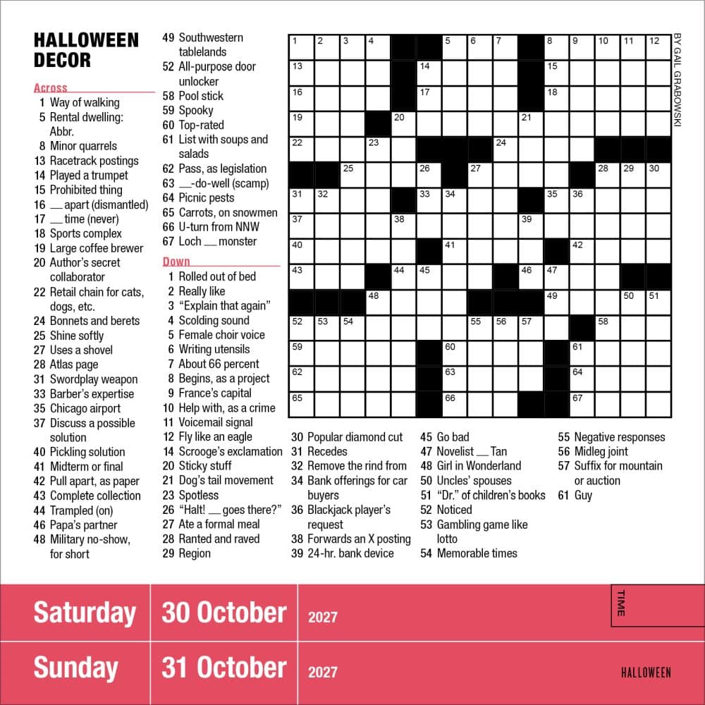 Mensa 10-Minute Crossword Puzzles 2027 Page-A-Day Desk Calendar Fourth Alternate Image