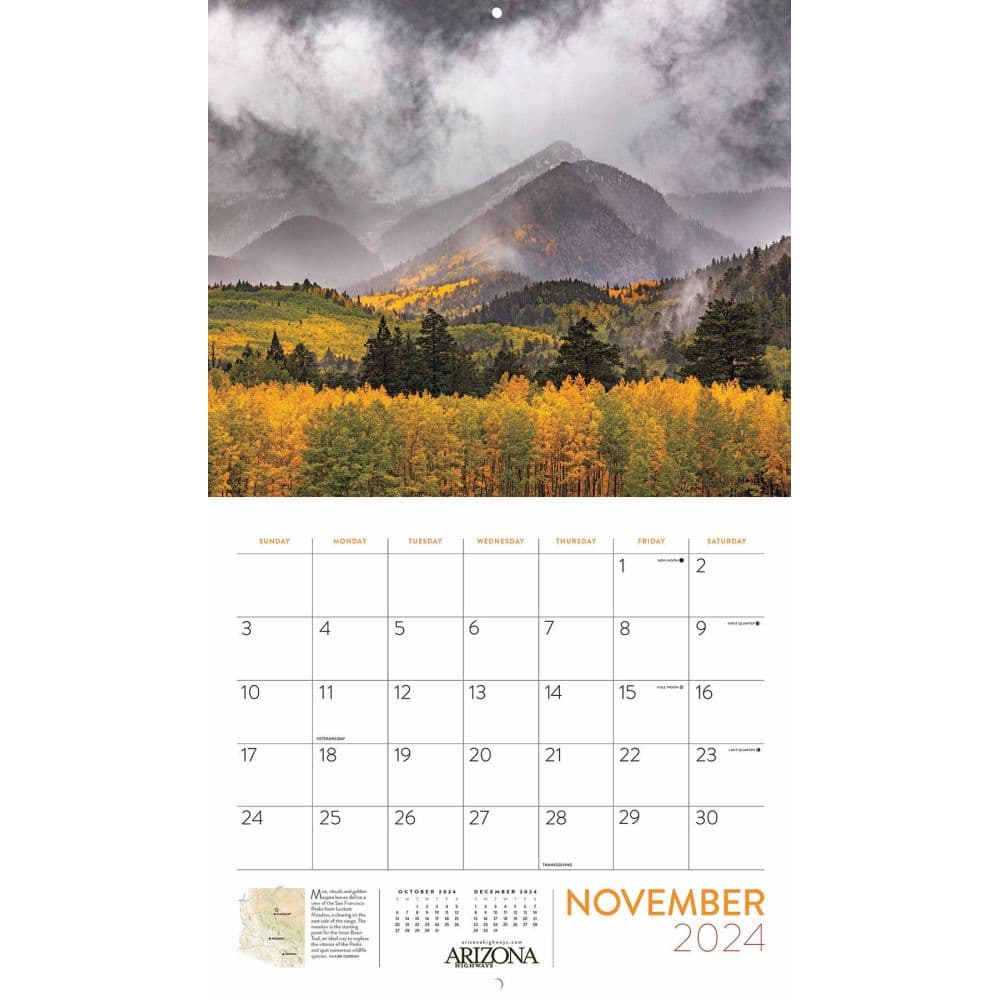 Arizona Highways 2024 Wall Calendar interior 2