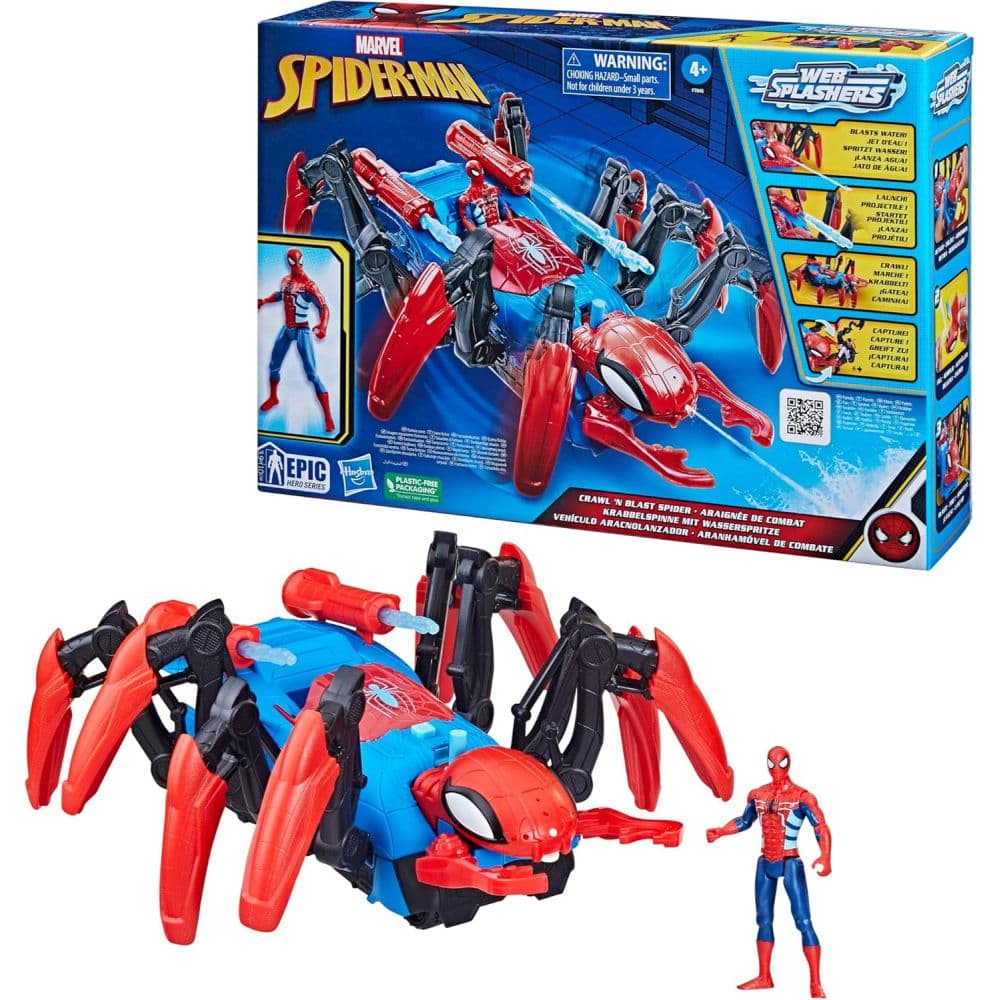 Spiderman Crawl N Blast Spider Main Product Image
