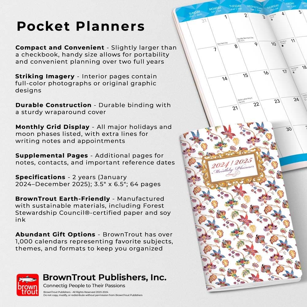 Tuscan Delight 2 Year Pocket 2024 Planner Fourth Alternate Image width=&quot;1000&quot; height=&quot;1000&quot;