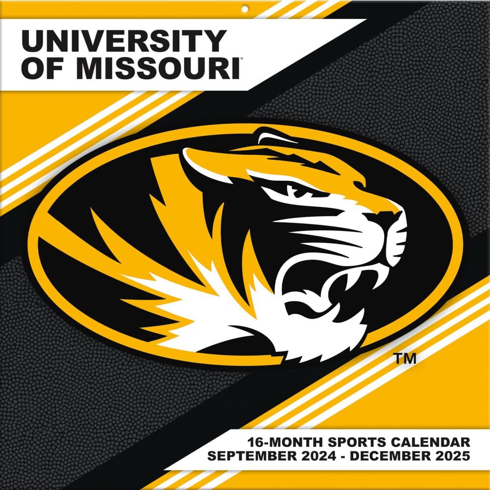 COL Missouri Tigers 2025 Wall Calendar Main Image