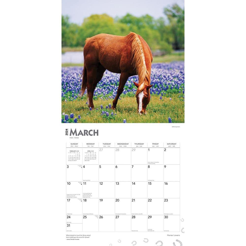 Horse Lovers 2024 Wall Calendar Alternate Image 2