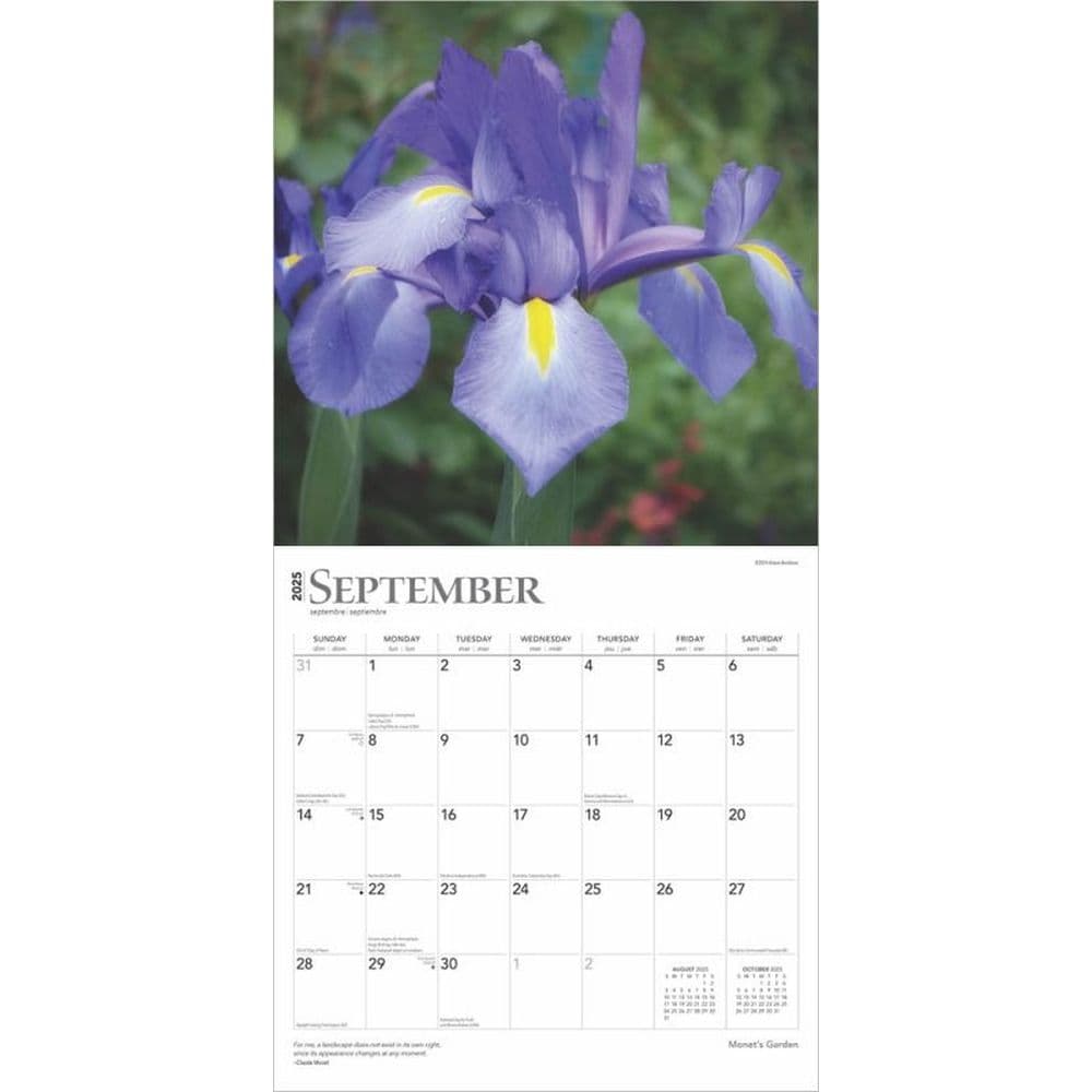 Monets Garden 2025 Wall Calendar Third Alternate Image