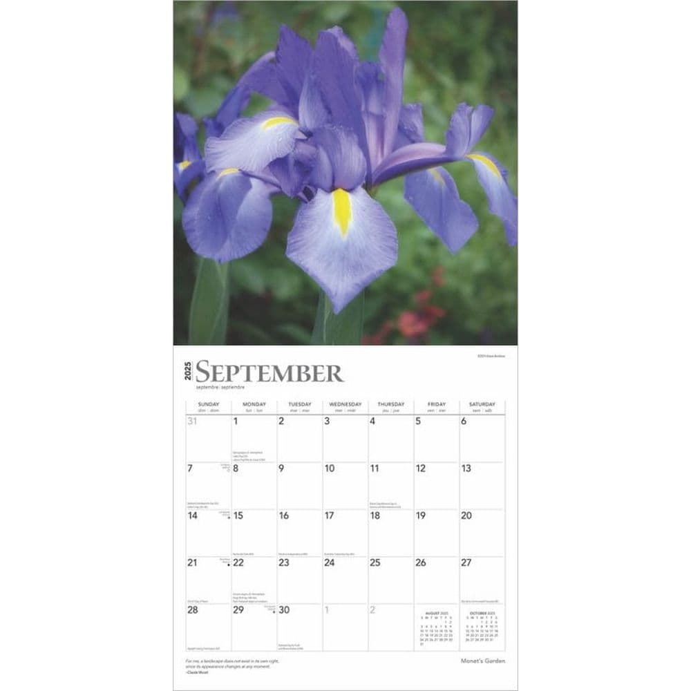 Monets Garden 2025 Wall Calendar Third Alternate Image