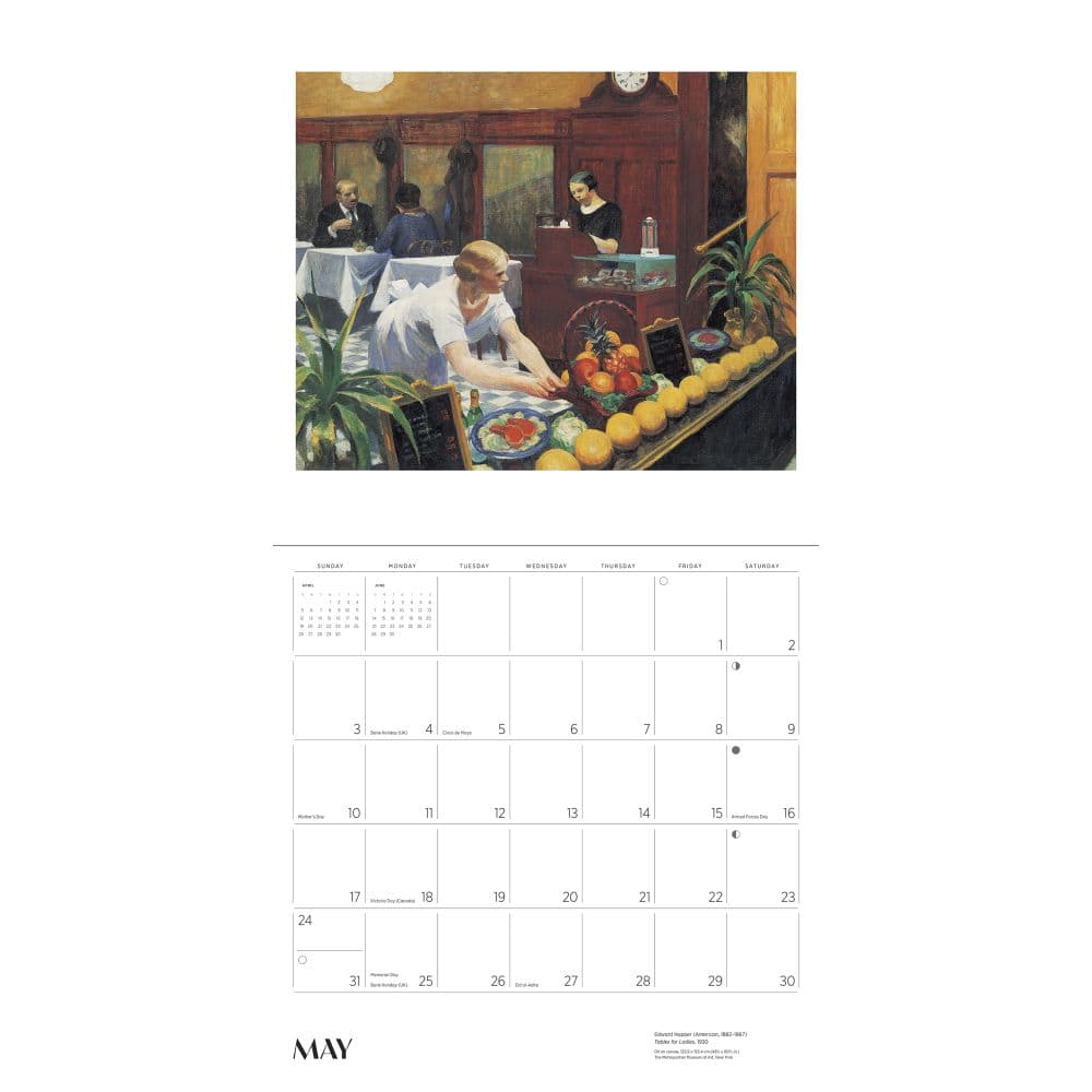 Edward Hopper 2026 Wall Calendar Fourth Alternate Image