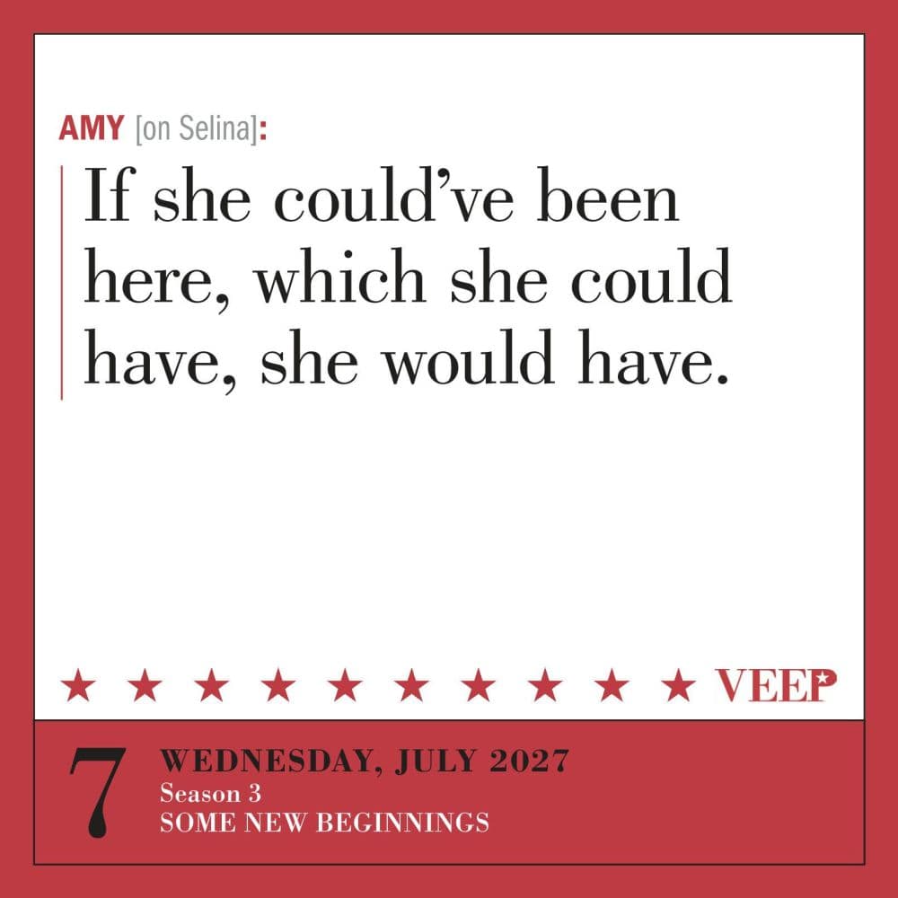 Veep 2027 Desk Calendar Third Alternate Image