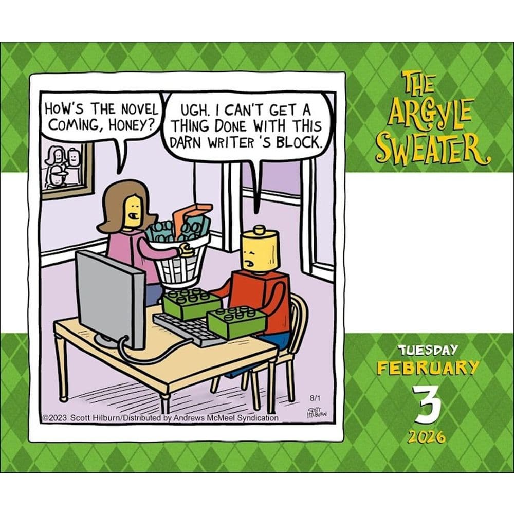 Argyle Sweater 2026 Desk Calendar Second Alternate Image