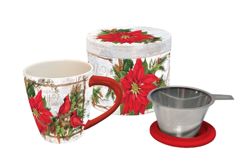 Cardinal Christmas Tea Infusion Mug by Susan Winget Main Image