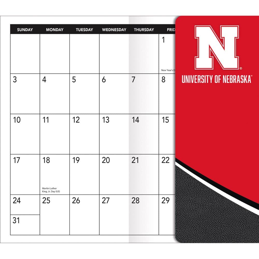 Nebraska Cornhuskers 2027 17 Month Pocket Planner Fifth Alternate Image