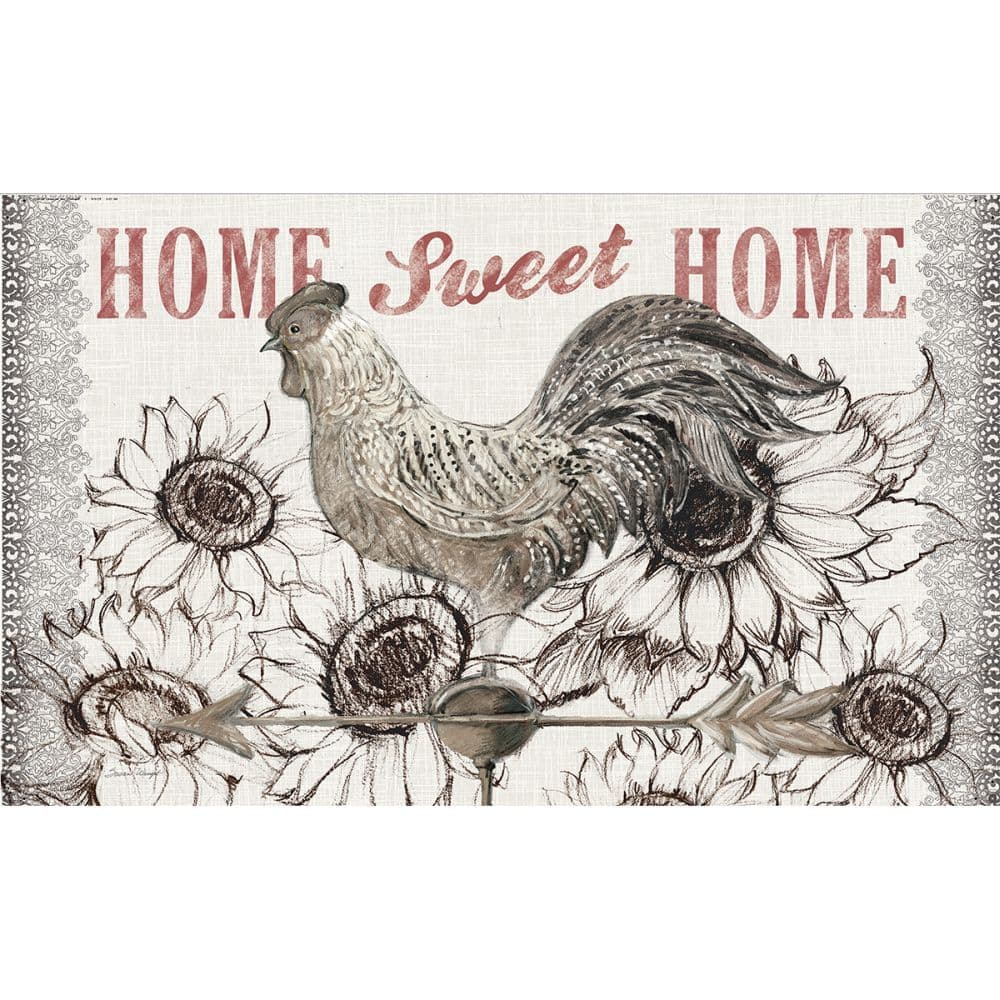 Cardinal Rooster Doormat by Susan Winget