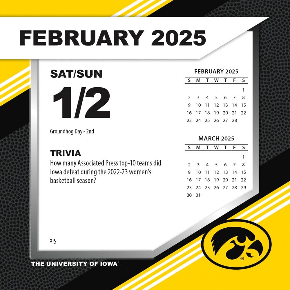 COL Iowa Hawkeyes 2025 Desk Calendar Third Alternate Image width=&quot;1000&quot; height=&quot;1000&quot;