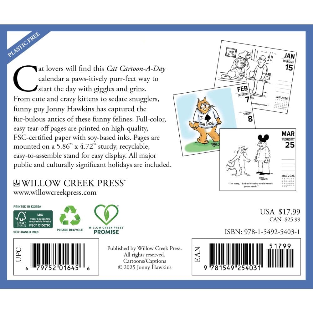 Cat Cartoon A Day 2026 Desk Calendar First Alternate Image