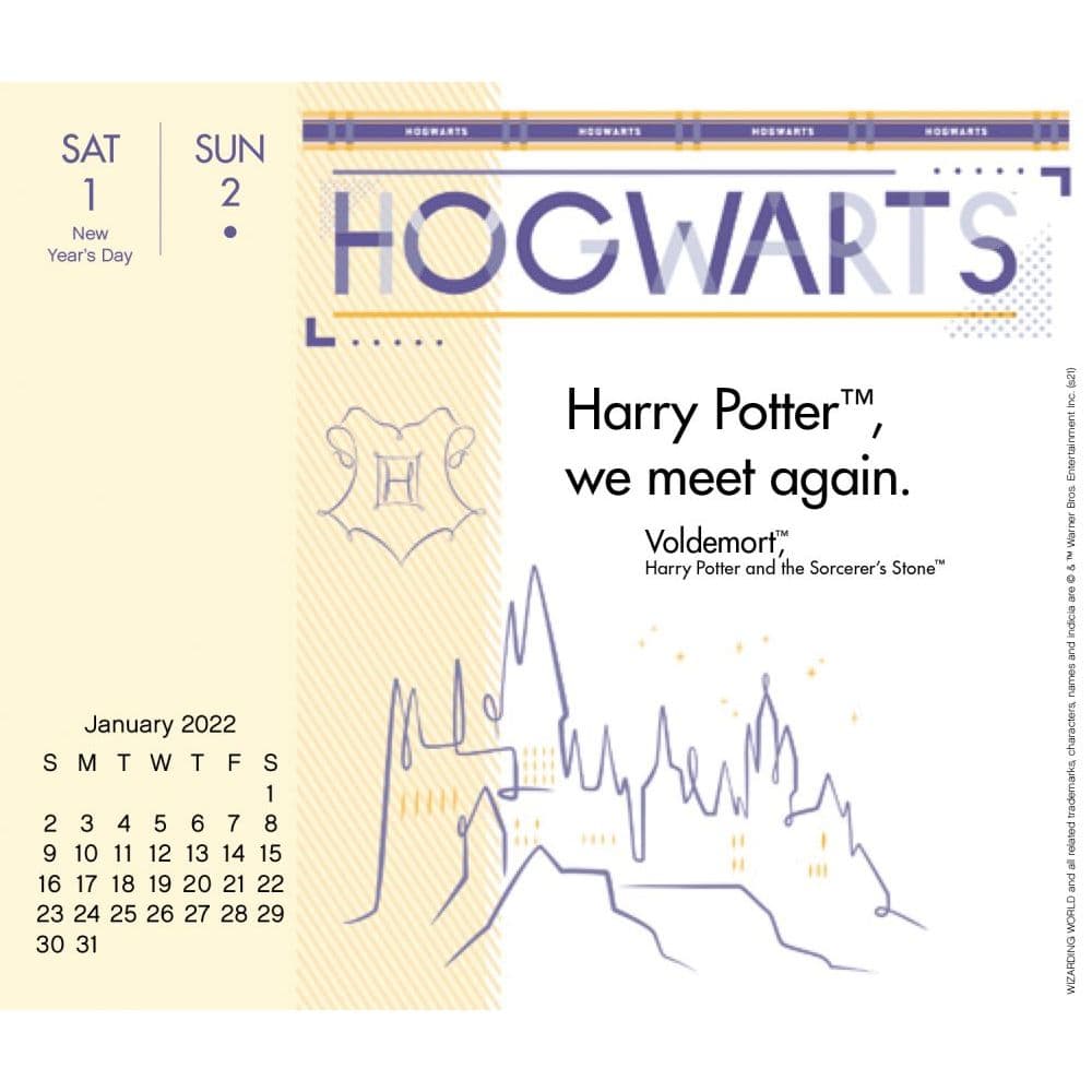 Page-A-Day Desk Calendar Official Harry Potter 2022 Page-A-Day Desk Calendar The Official Harry Potter Desk Block Calendar 2022