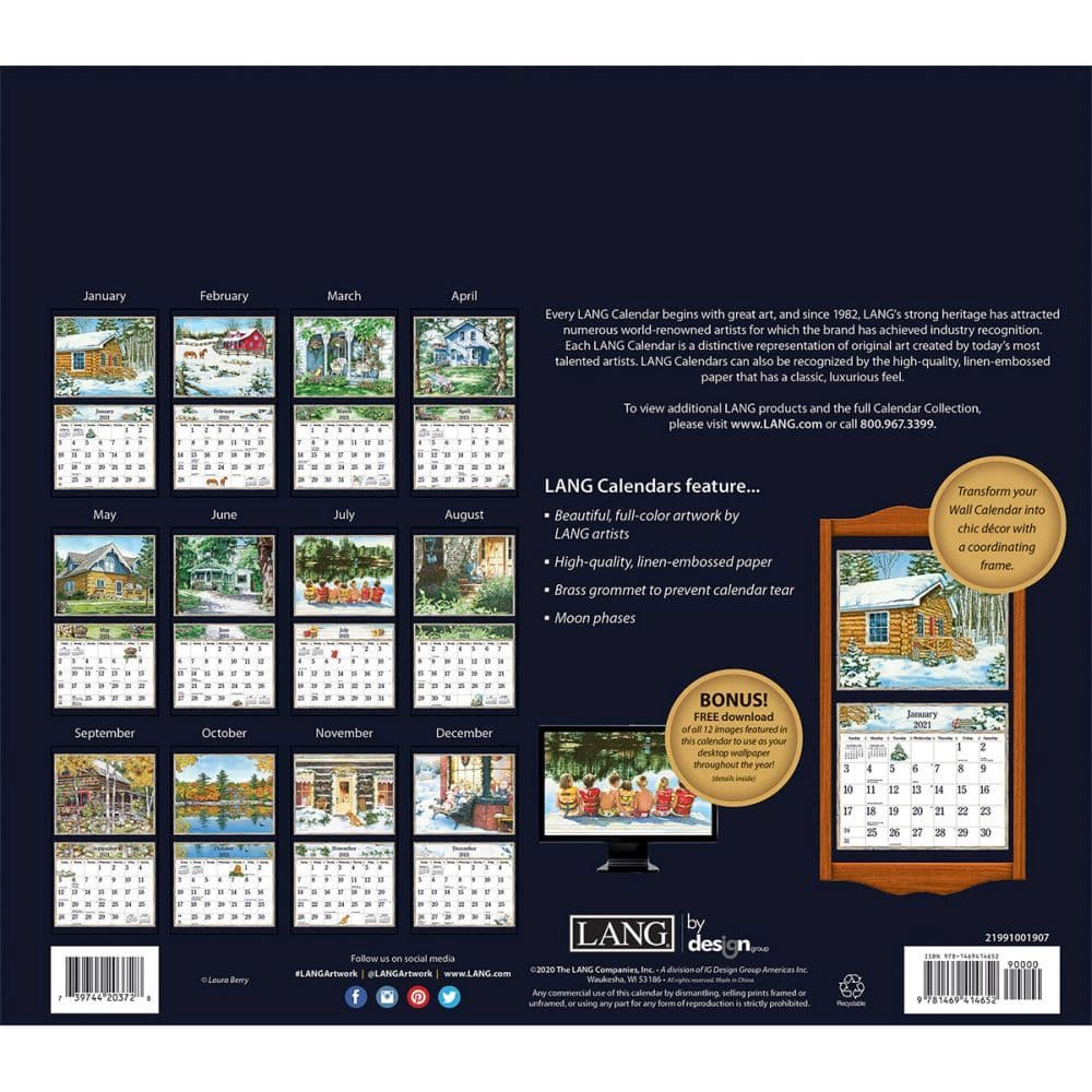 Country Wall Calendar by Laura Berry