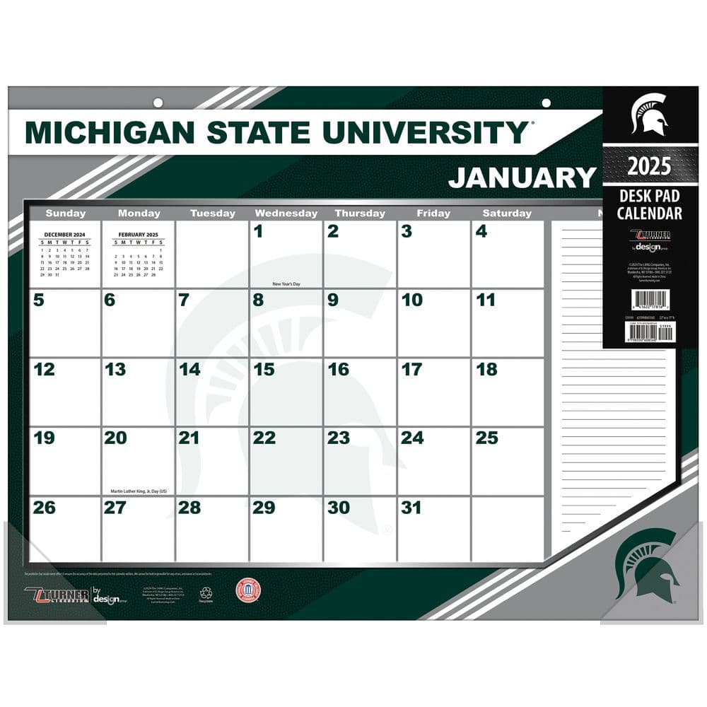 COL Michigan State Spartans 2025 Desk Pad Main Image