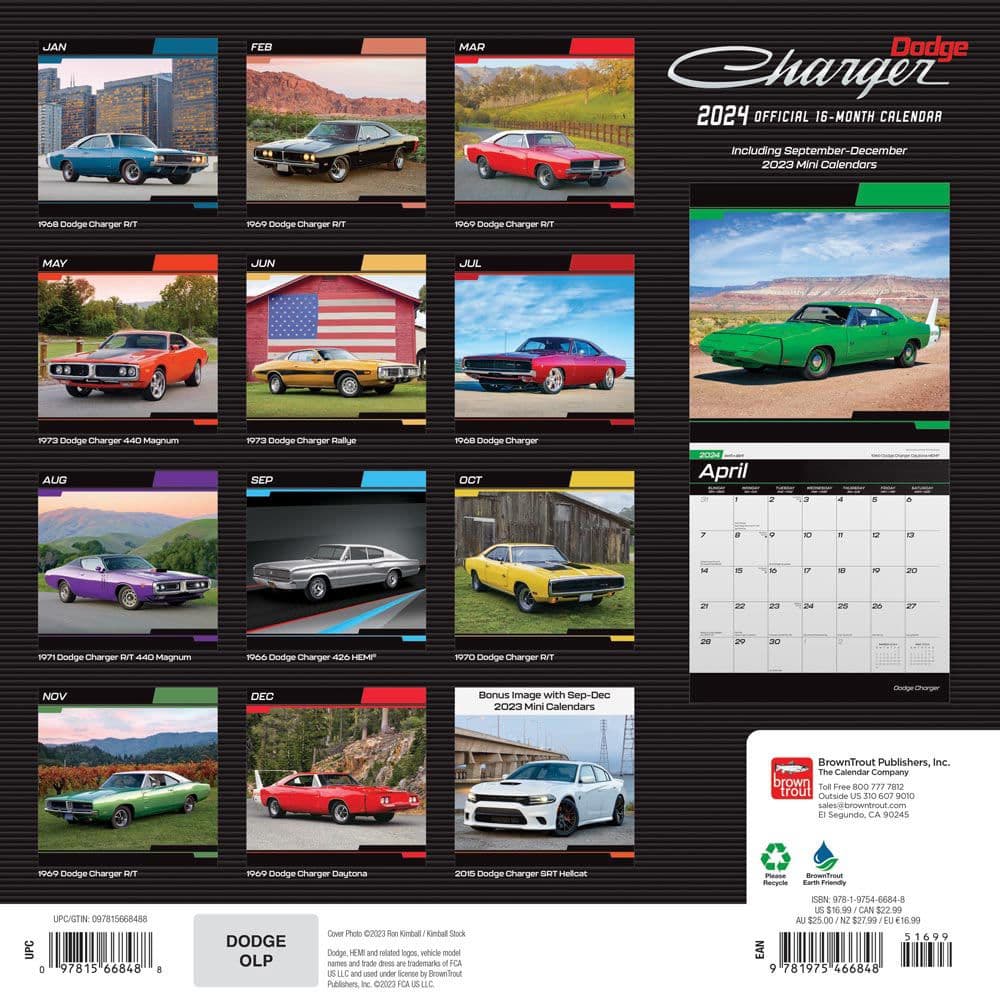 Dodge 2024 Wall Calendar