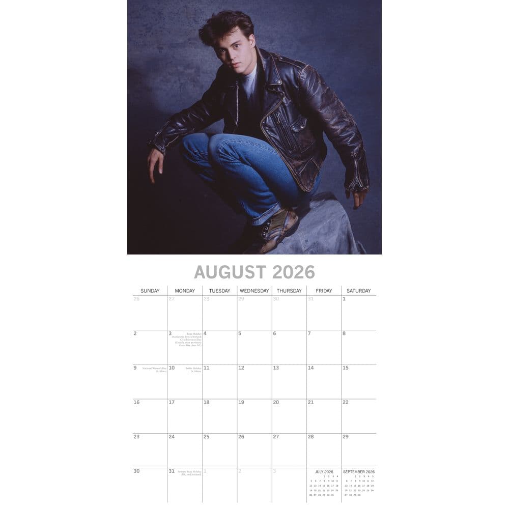 Johnny Depp 2026 Wall Calendar Third Alternate Image