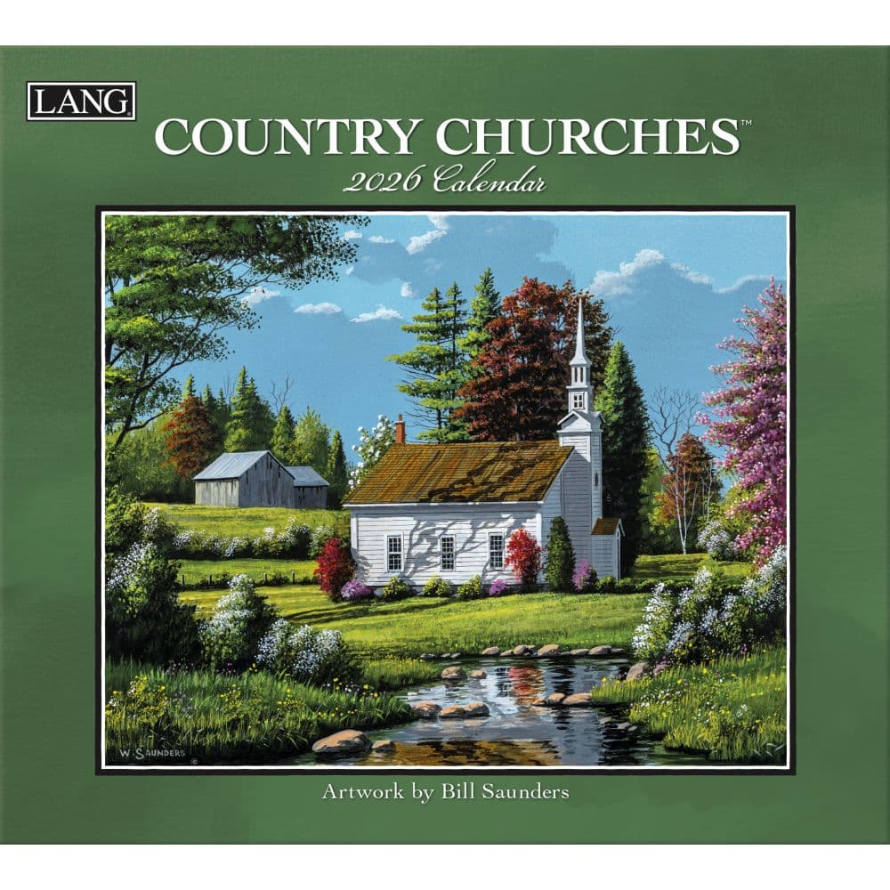 Country Churches 2026 Wall Calendar by Bill Saunders Main Image