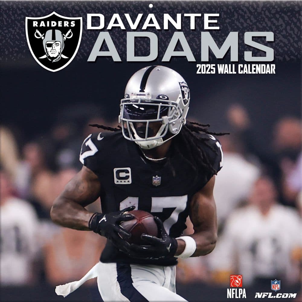 NFL Las Vegas Raiders Davante Adams 2025 Wall Calendar