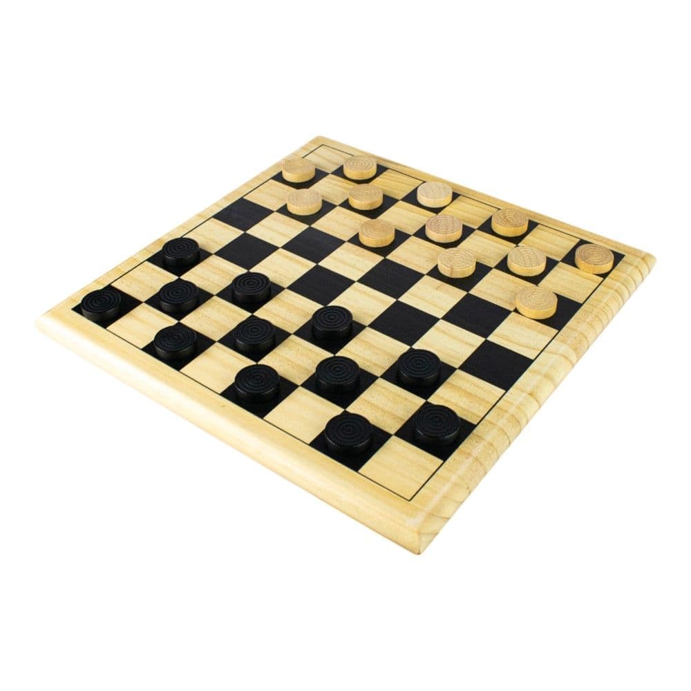 Checkers with Natural Wood Board Sixth  Alternate Image