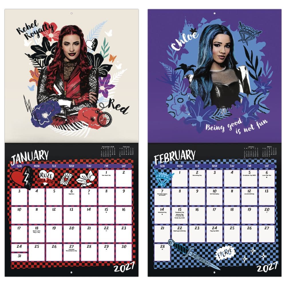 Descendants Wicked Wonderland 2027 Wall Calendar Fifth Alternate Image