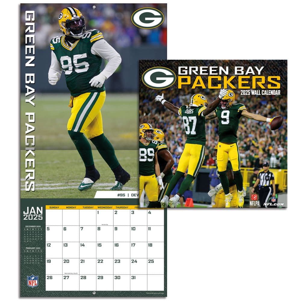 NFL Green Bay Packers 2025 Mini Wall Calendar Third Alternate Image width=&quot;1000&quot; height=&quot;1000&quot;