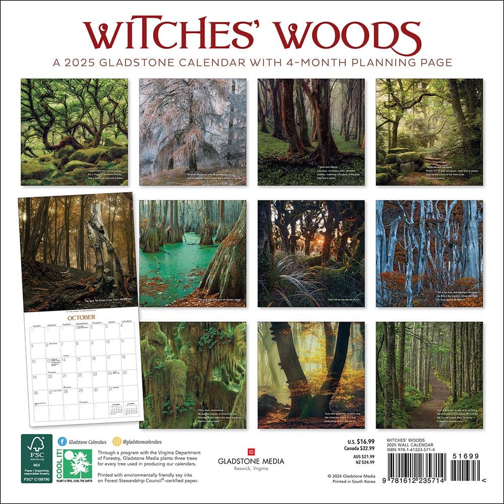 Witches Woods with Quotes from MacBeth 2025 Wall Calendar First Alternate Image width=&quot;1000&quot; height=&quot;1000&quot;