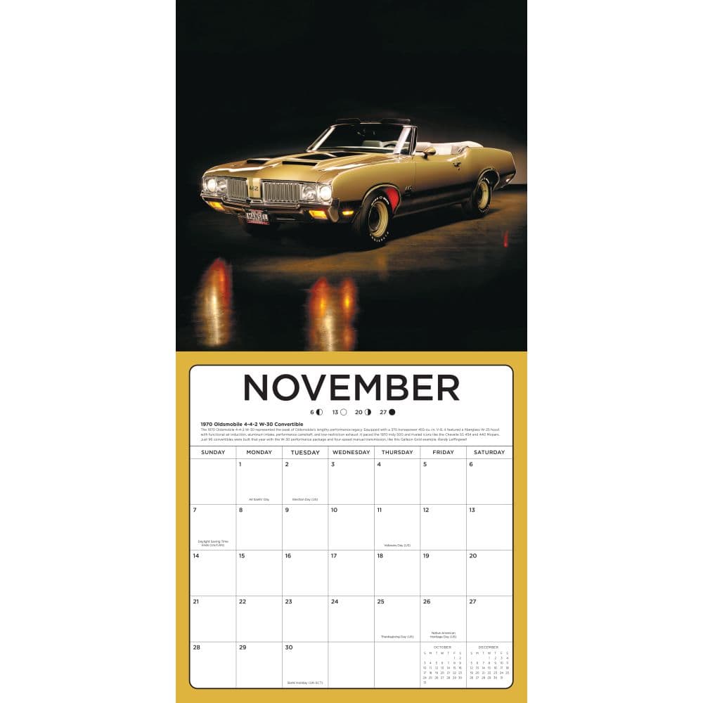 American Muscle Cars 2027 Wall Calendar Fourth Alternate Image