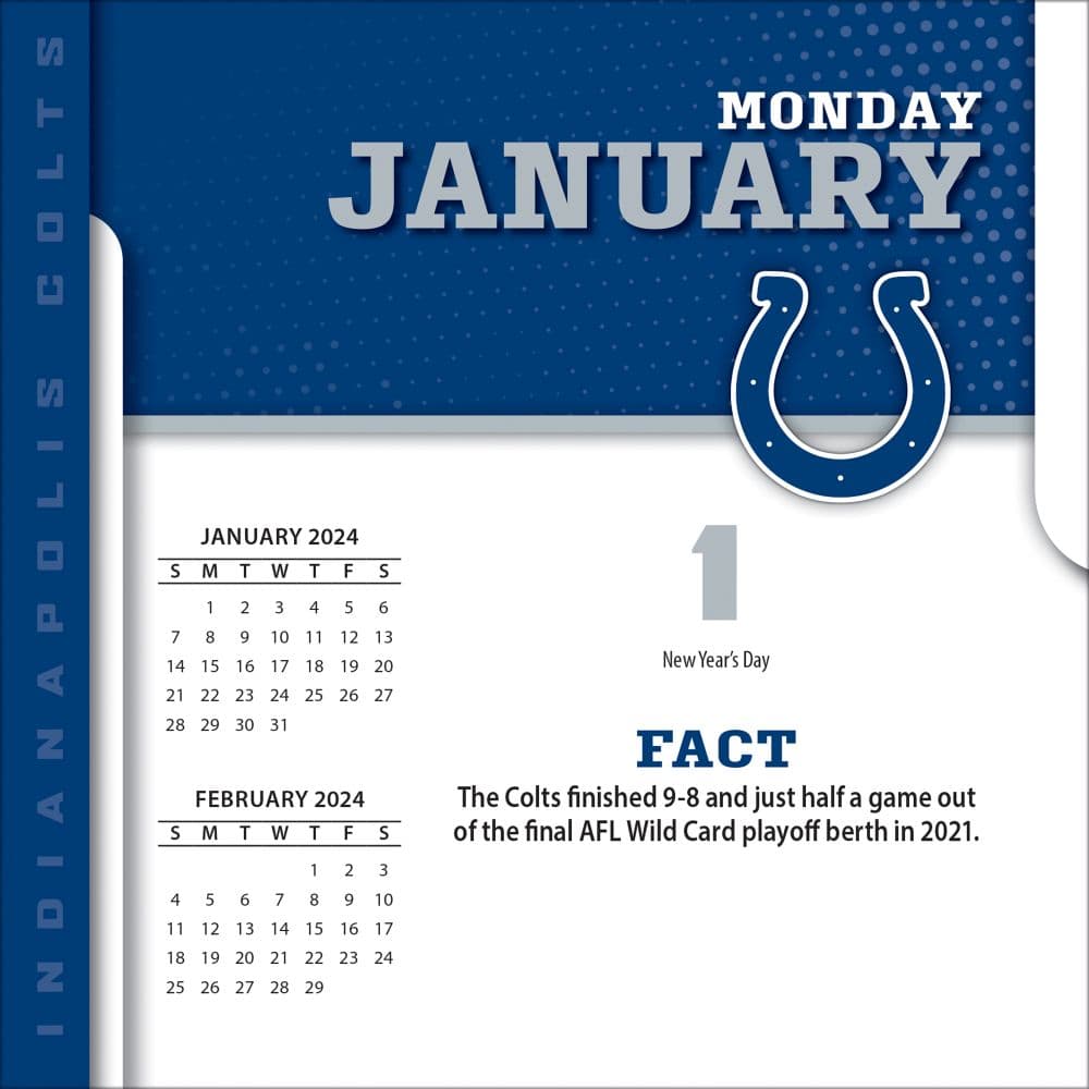 Indianapolis Colts 2025 Desk Calendar