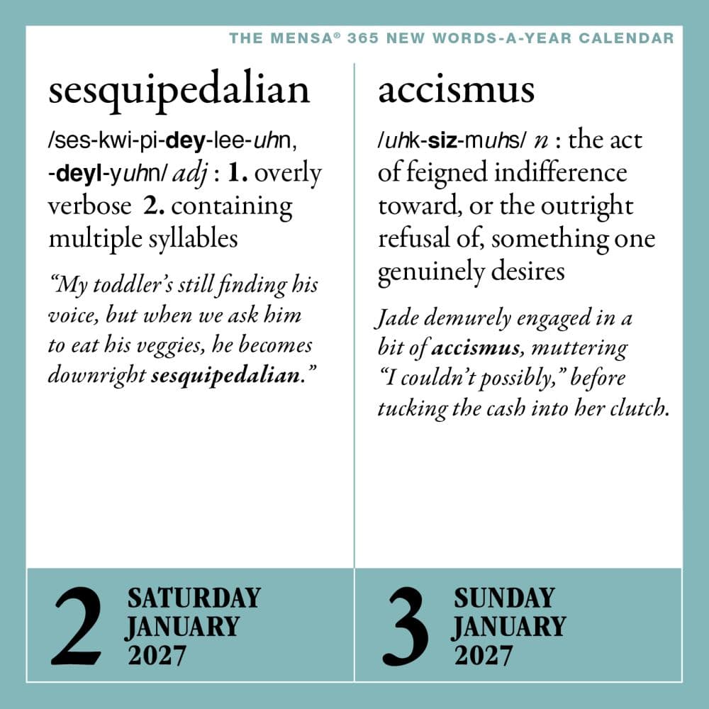 365 New Words a Year 2027 Desk Calendar Third Alternate Image