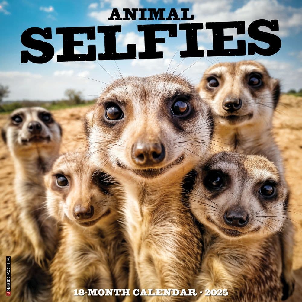 Animal Selfies 2025 Wall Calendar Main Image