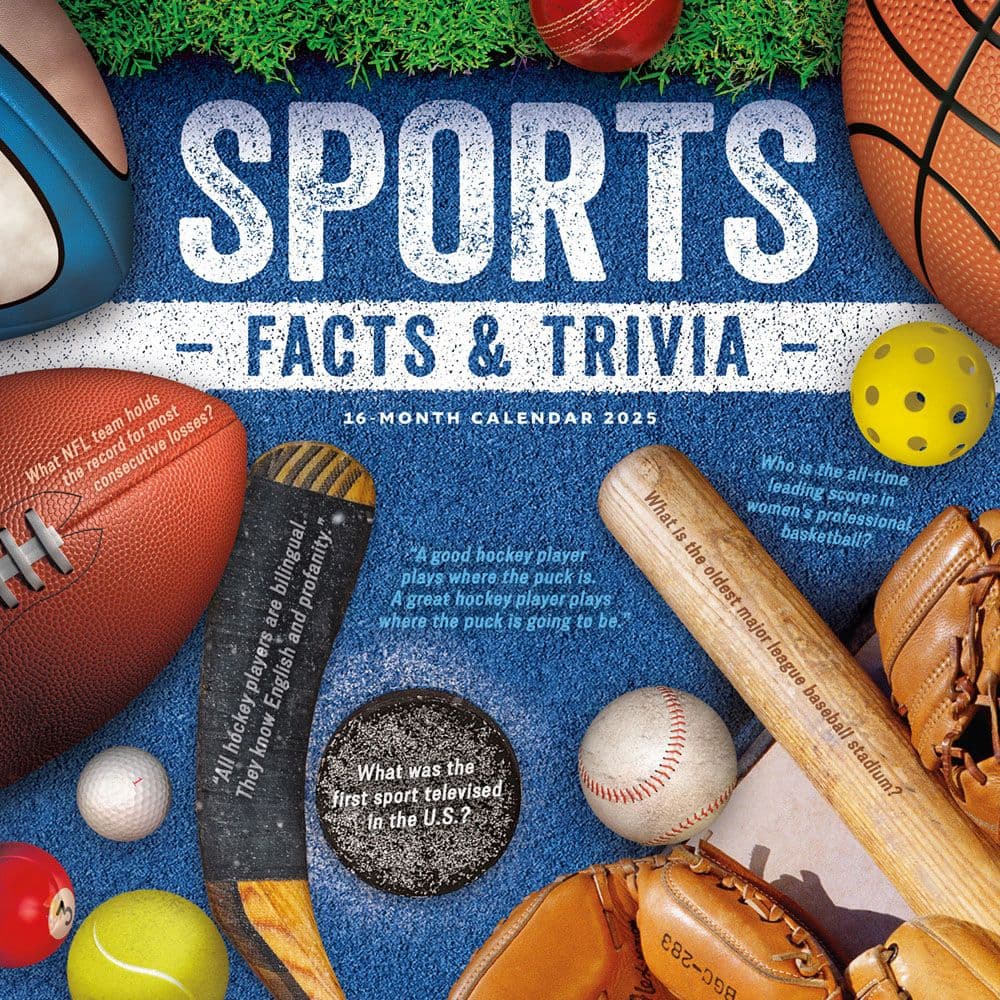 Sports Facts and Trivia 2025 Wall Calendar - Calendars.com