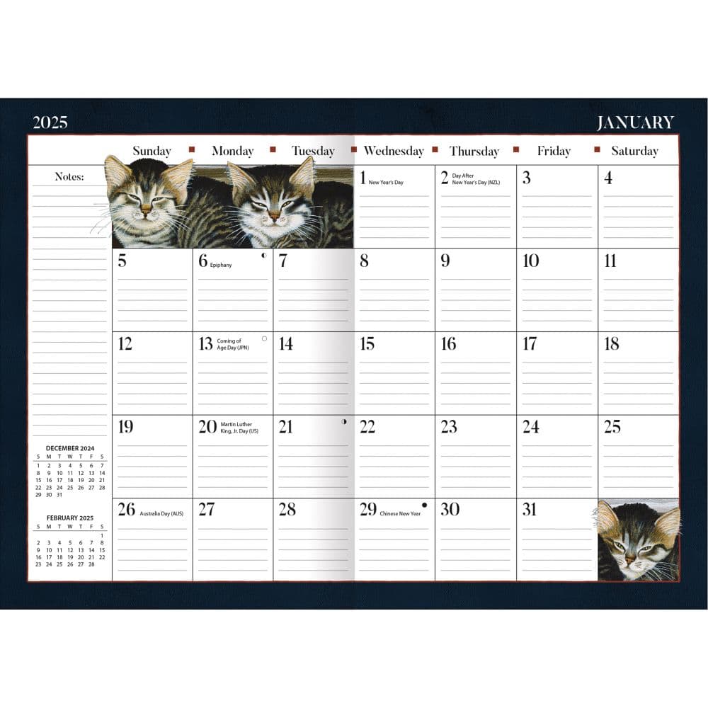 American Cat 2025 Monthly Pocket Planner by Lowell Herrero