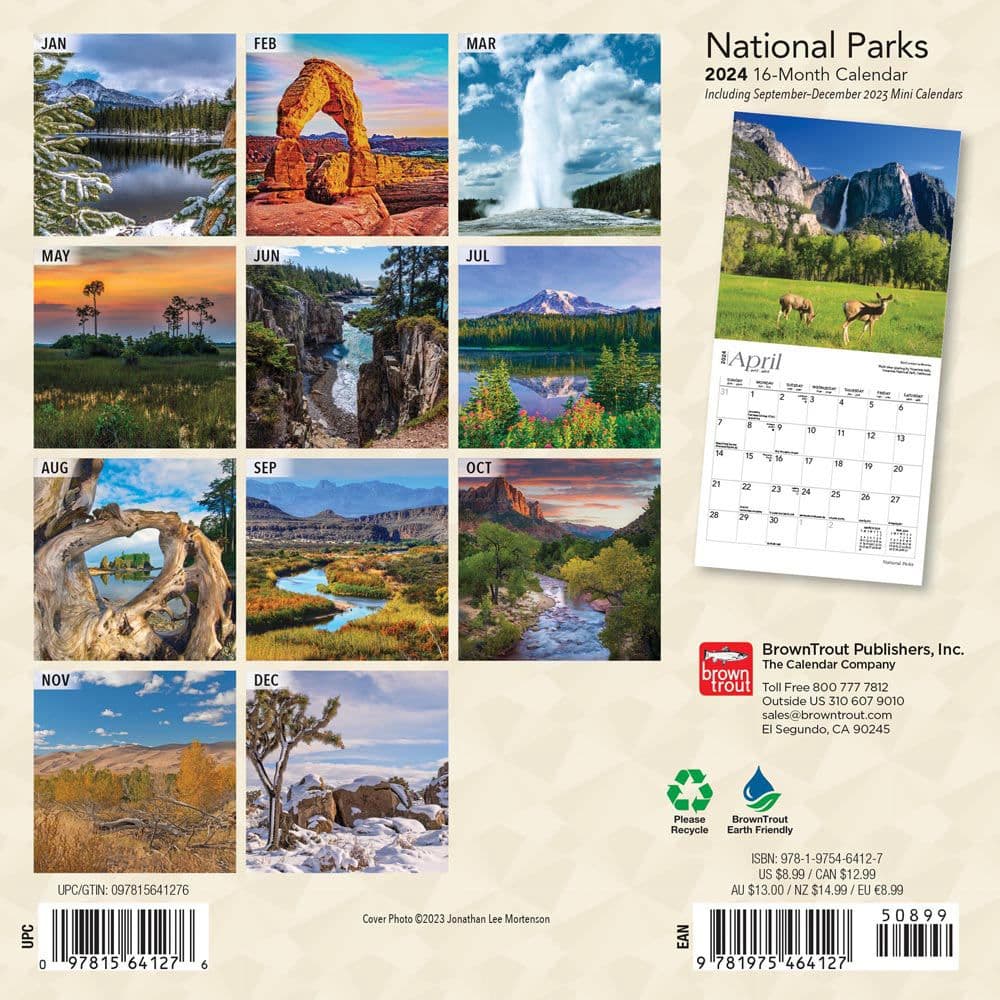 National Parks 2024 Mini Wall Calendar First Alternate Image width=&quot;1000&quot; height=&quot;1000&quot;