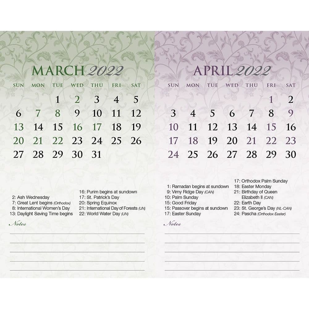Patterned 2022 Easel Calendar Calendars Com