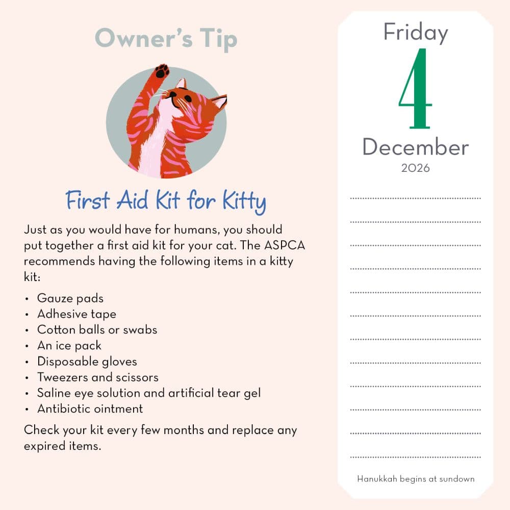 Cat Trivia 2026 Desk Calendar Third Alternate Image