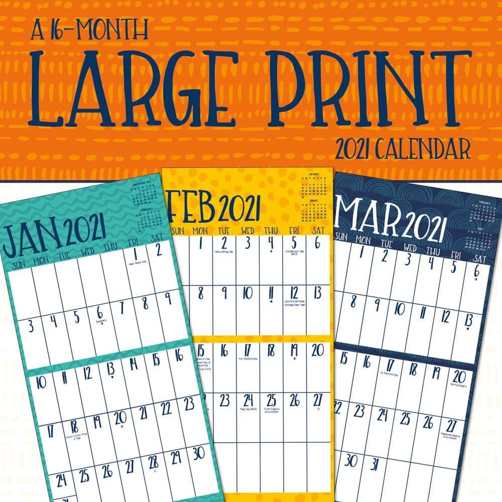 large print mini wall calendar calendarscom