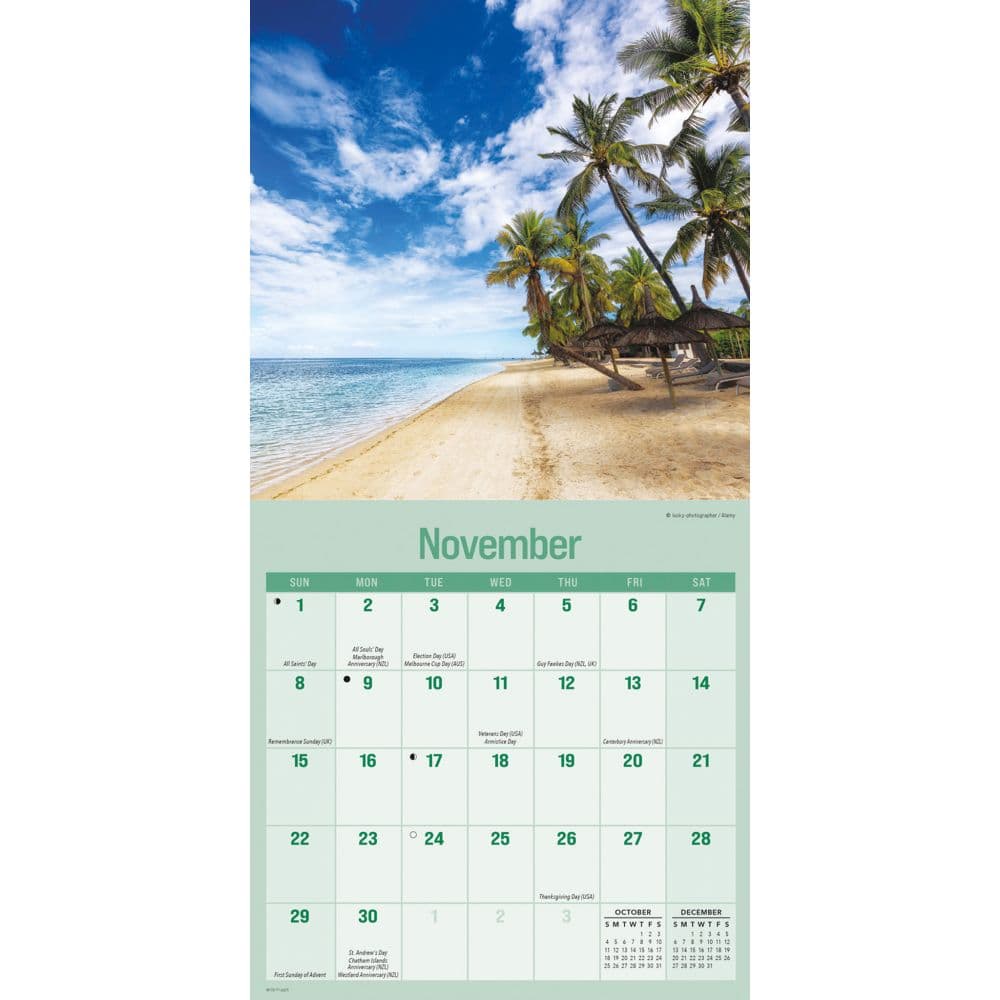 Beaches 2026 Mini Wall Calendar Fourth Alternate Image