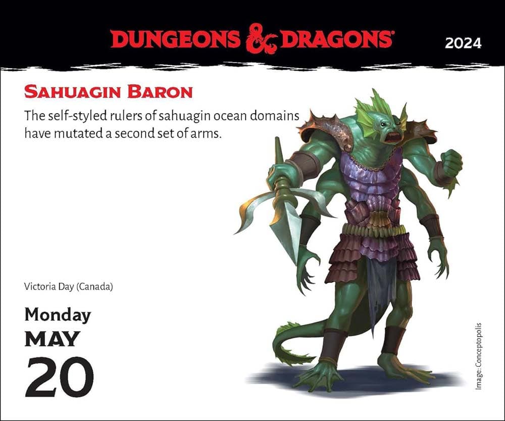 Dungeons and Dragons 2024 Desk Calendar