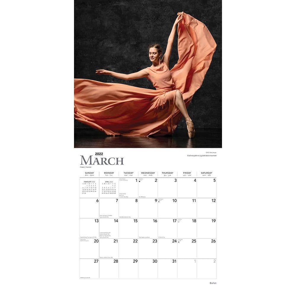 Ballet 2022 Wall Calendar - Calendars.com