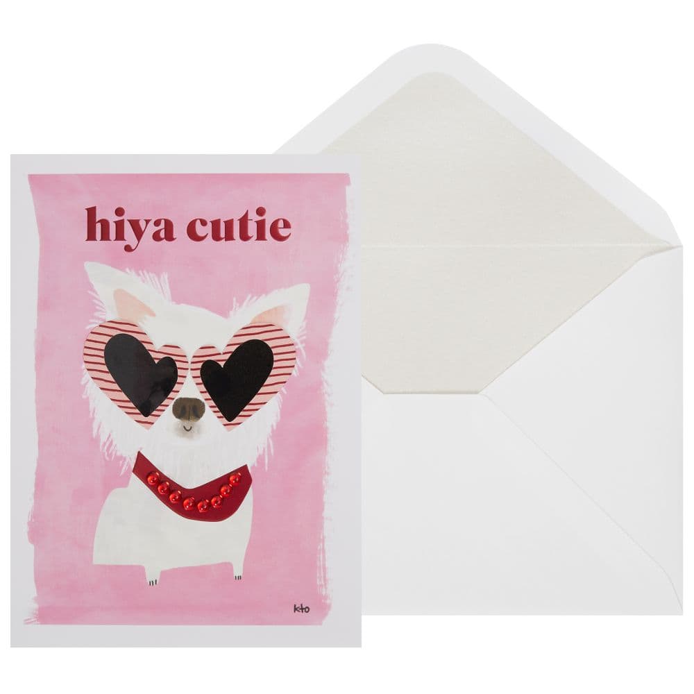 Cute Dog In Sunglasses Valentine&#39;s Day Card Main Product Image width=&quot;1000&quot; height=&quot;1000&quot;