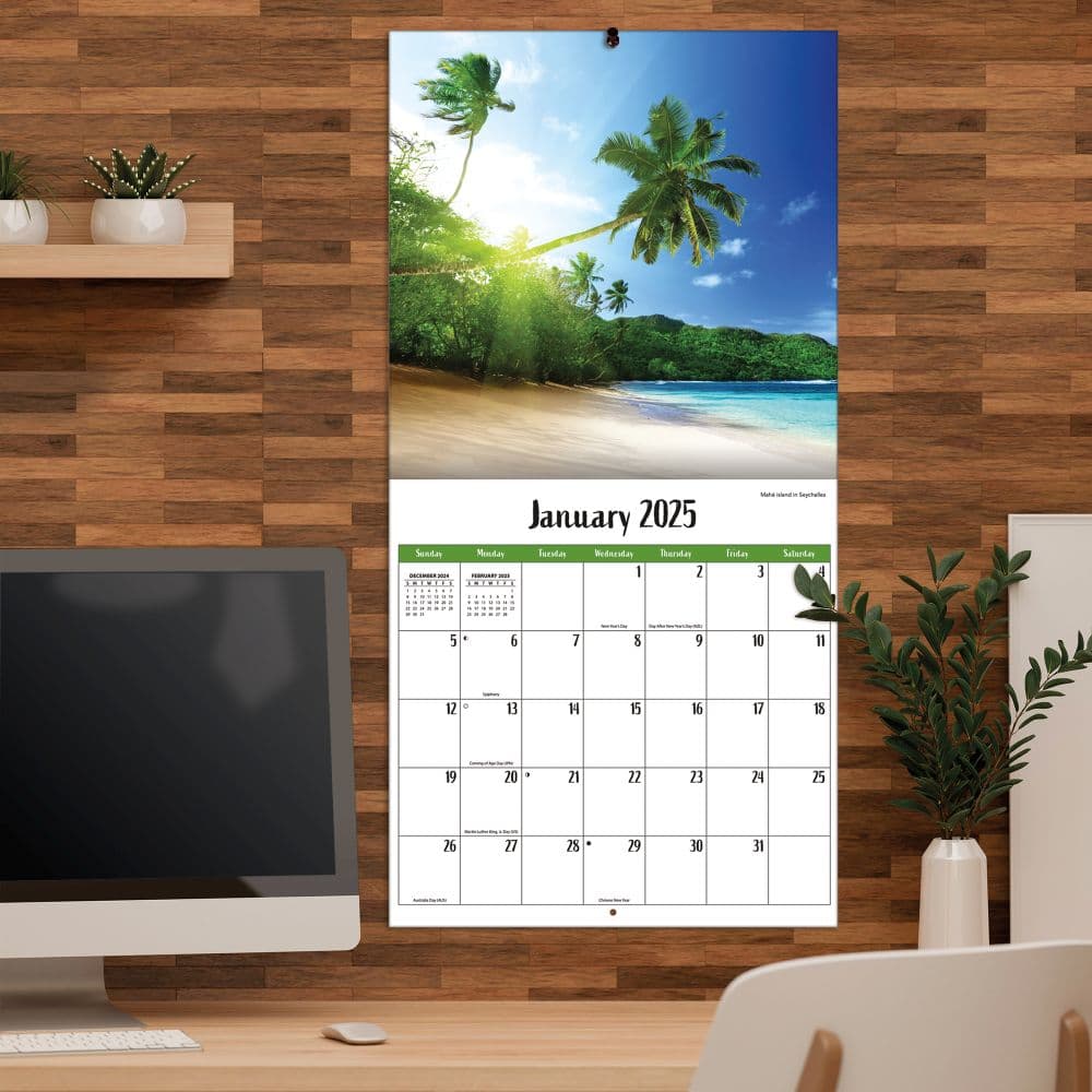 Beaches 2025 Wall Calendar