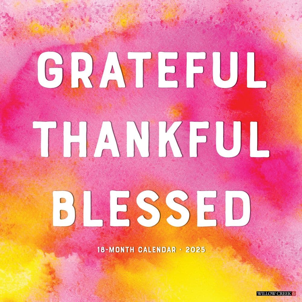 Grateful Thankful Blessed 2025 Wall Calendar