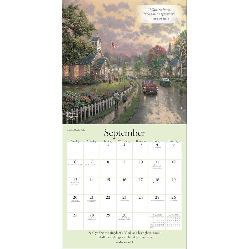 Thomas Kinkade Gardens of Grace 2026 Wall Calendar Fifth Alternate Image