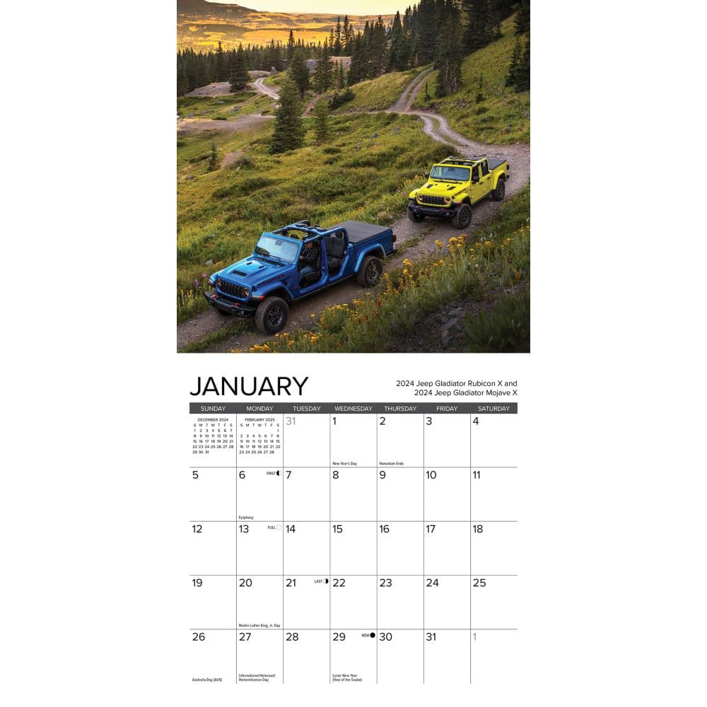 Jeep 2025 Mini Wall Calendar Alt2