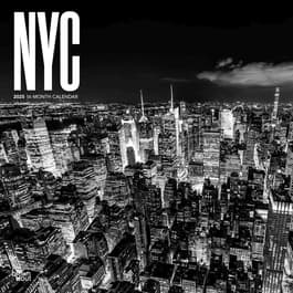 New York City Black and White 2025 Wall Calenda