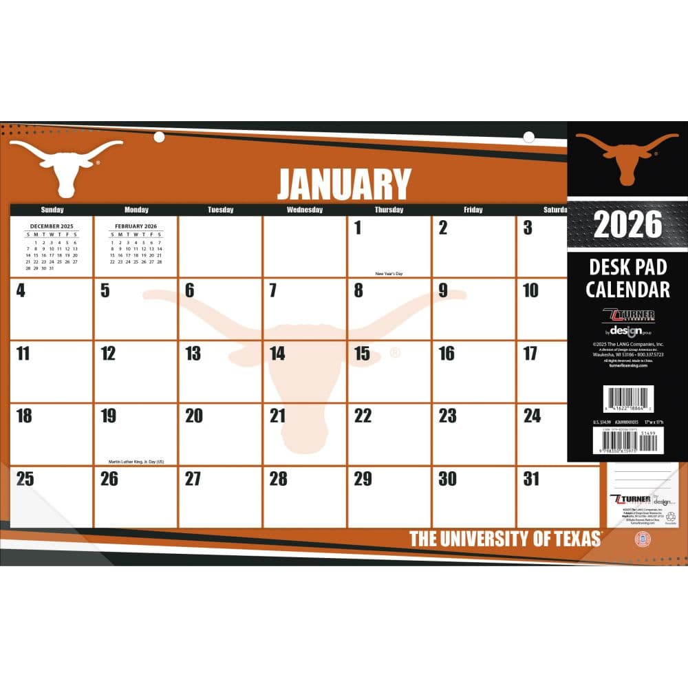 Texas Longhorns 2026 Desk Pad Third Alternate Image