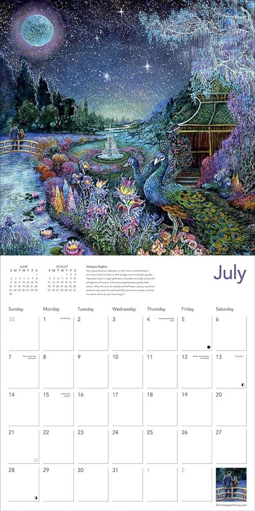 Celestial Journeys by Josephine 2024 Wall Calendar July